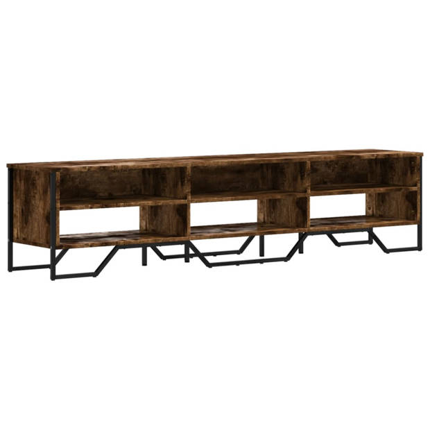 vidaXL Tv-meubel 180x34x41 cm bewerkt hout gerookt eikenkleurig