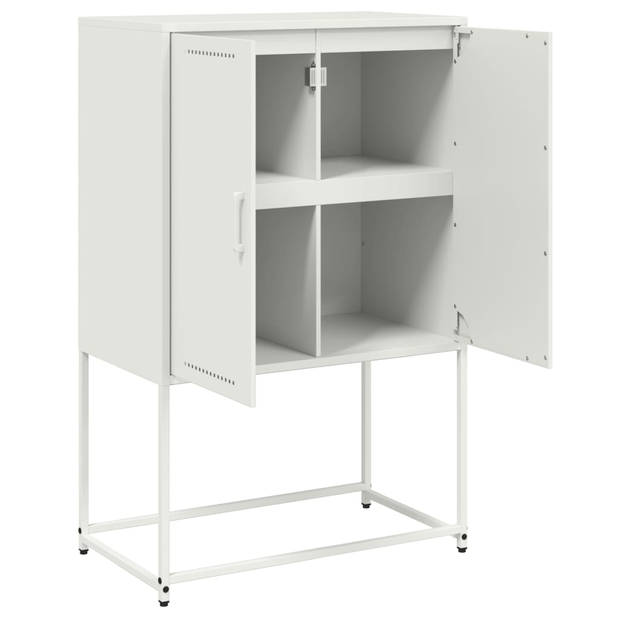 vidaXL Tv-meubel 68x39x60,5 cm staal wit