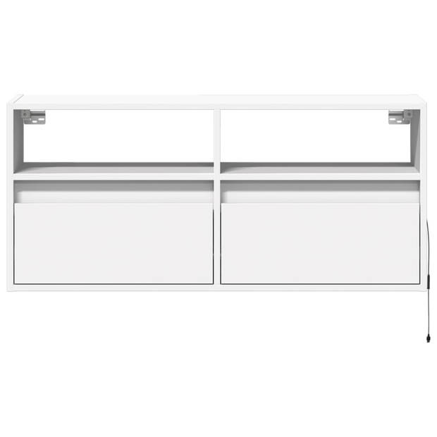 vidaXL Tv-wandmeubel met LED-verlichting 100x31x45 cm wit