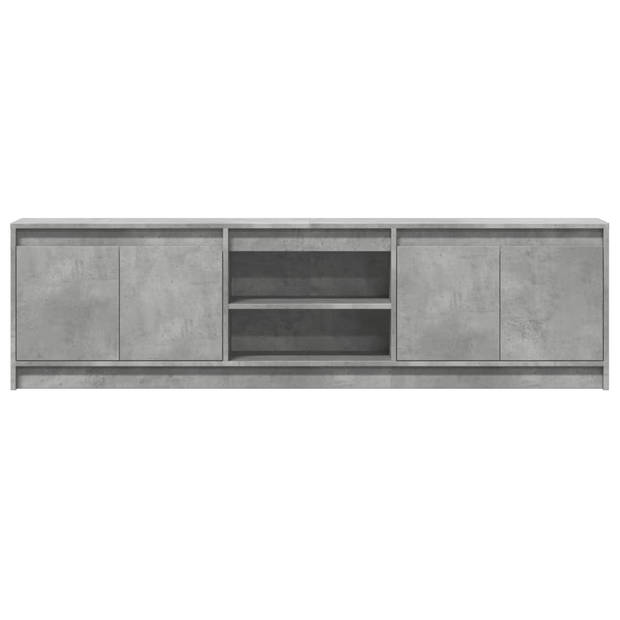 vidaXL Tv-meubel met LED 180x34x50 cm bewerkt hout betongrijs