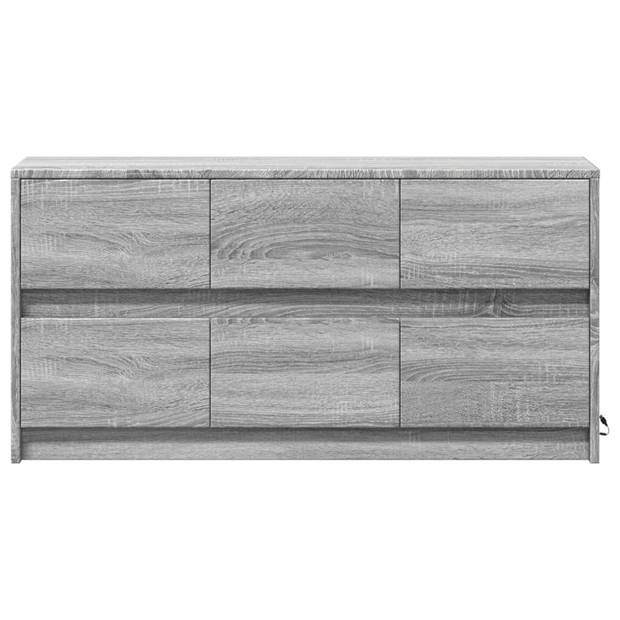 vidaXL Tv-meubel met LED 100x34x50 cm bewerkt hout grijs sonoma eiken