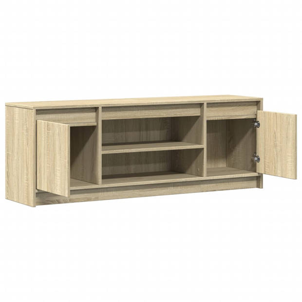 vidaXL Tv-meubel met LED 139,5x34x50 cm bewerkt hout sonoma eikenkleur