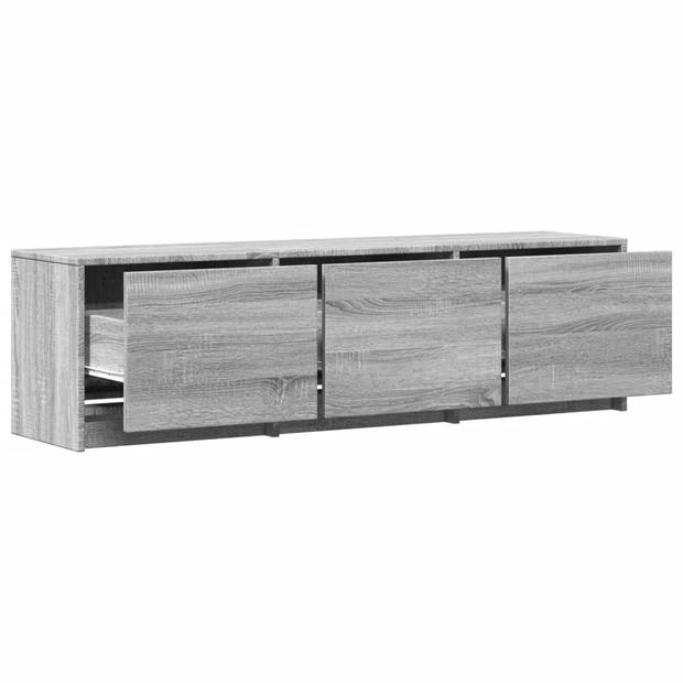 vidaXL Tv-meubel met LED 140x34x40 cm bewerkt hout grijs sonoma eiken