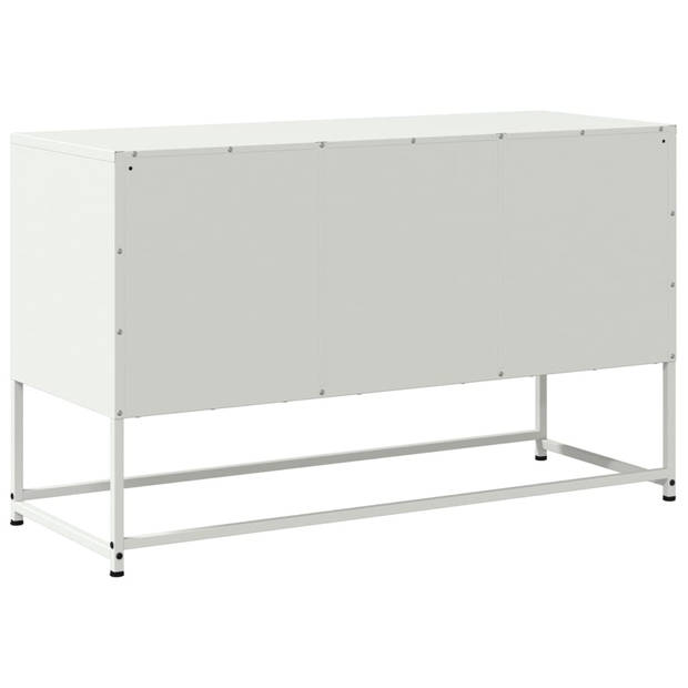 vidaXL Tv-meubel 100,5x39x60,5 cm staal wit