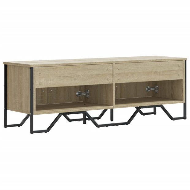 vidaXL Tv-meubel 122x34x41 cm bewerkt hout sonoma eikenkleurig