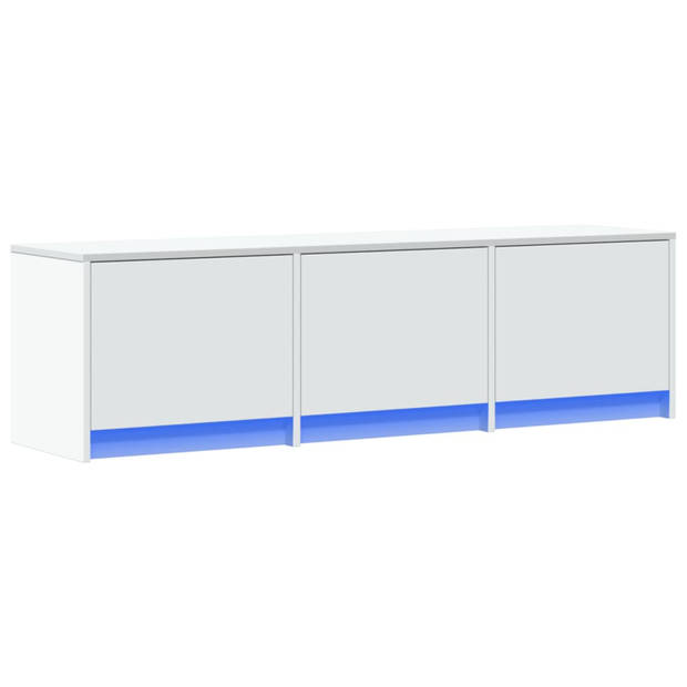 vidaXL Tv-meubel met LED 140x34x40 cm bewerkt hout wit