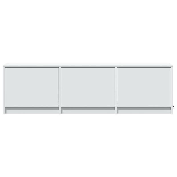 vidaXL Tv-meubel met LED 140x34x40 cm bewerkt hout wit