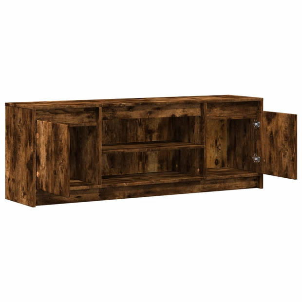 vidaXL Tv-meubel met LED 139,5x34x50 cm bewerkt hout gerookt eiken