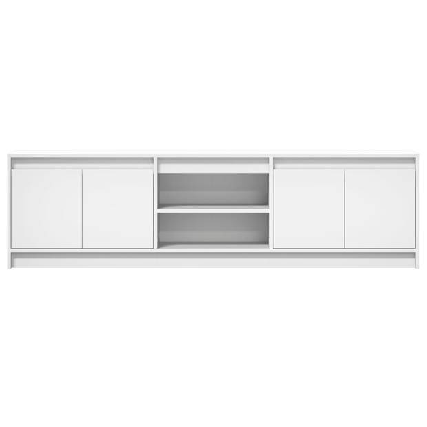 vidaXL Tv-meubel met LED 180x34x50 cm bewerkt hout wit