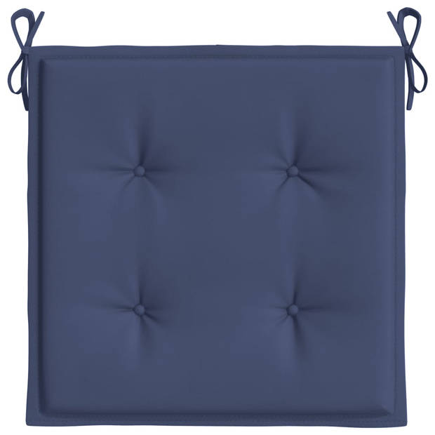 vidaXL Palletkussens 4 st 40x40x3 cm oxford stof marineblauw