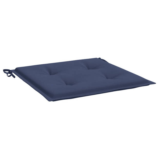 vidaXL Palletkussens 2 st 40x40x3 cm oxford stof marineblauw