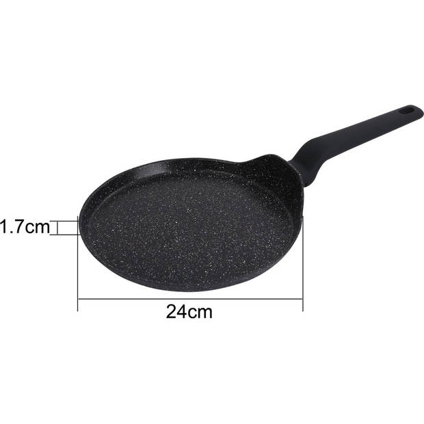 Klausberg 7660 - Pannenkoekenpan - 24 cm - zwart