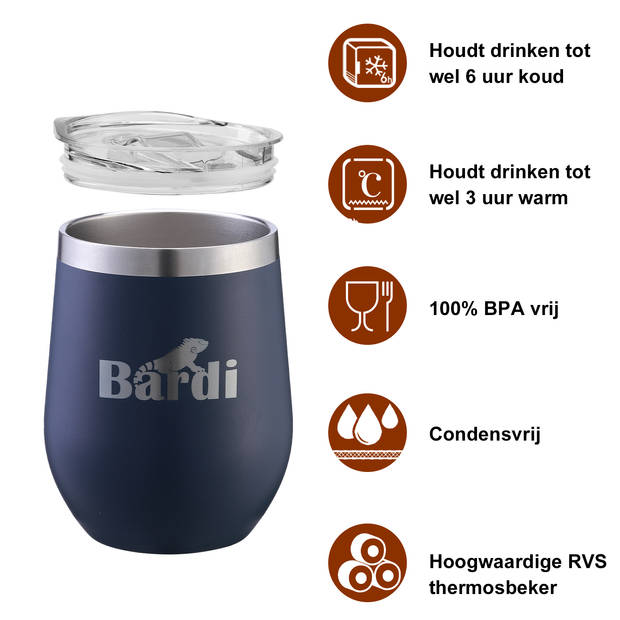 Bardi RVS 2 Stuks Thermosbeker BLAUW