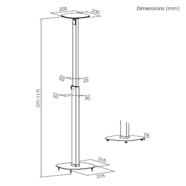 Speaker standaard universeel hoogte verstelbaar - luidspreker standaard geluidsboxen - set van 2 stuks