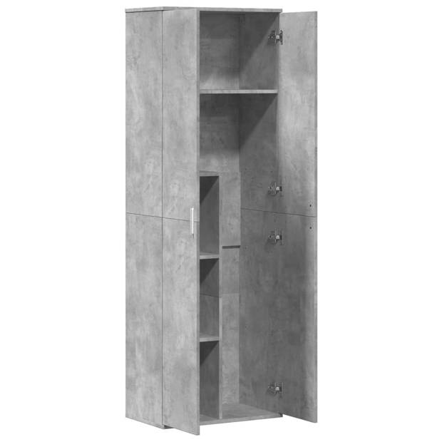 vidaXL Hoge kast 60x35x180 cm bewerkt hout betongrijs