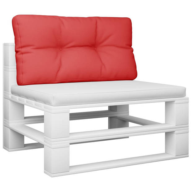 vidaXL Palletkussen 70x40x12 cm stof rood