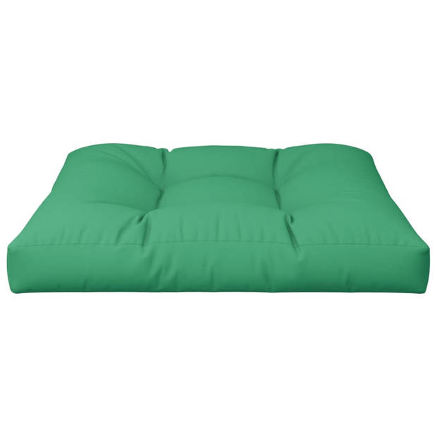 vidaXL Palletkussen 80x80x12 cm stof groen