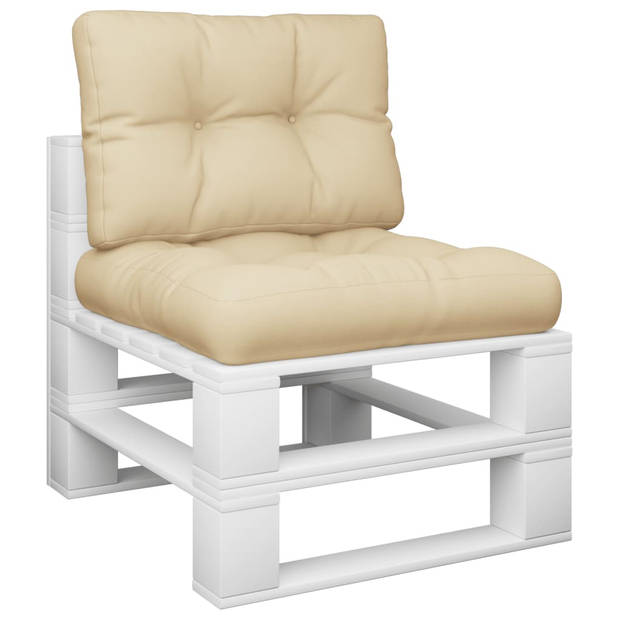 vidaXL Palletkussens 2 st stof beige