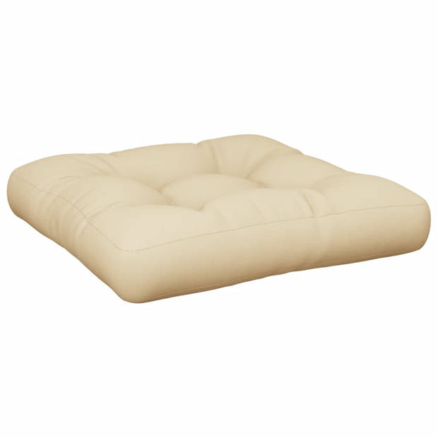 vidaXL Palletkussens 2 st stof beige