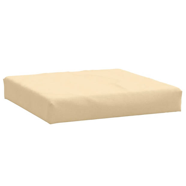 vidaXL Palletkussens 3 st stof gemêleerd beige