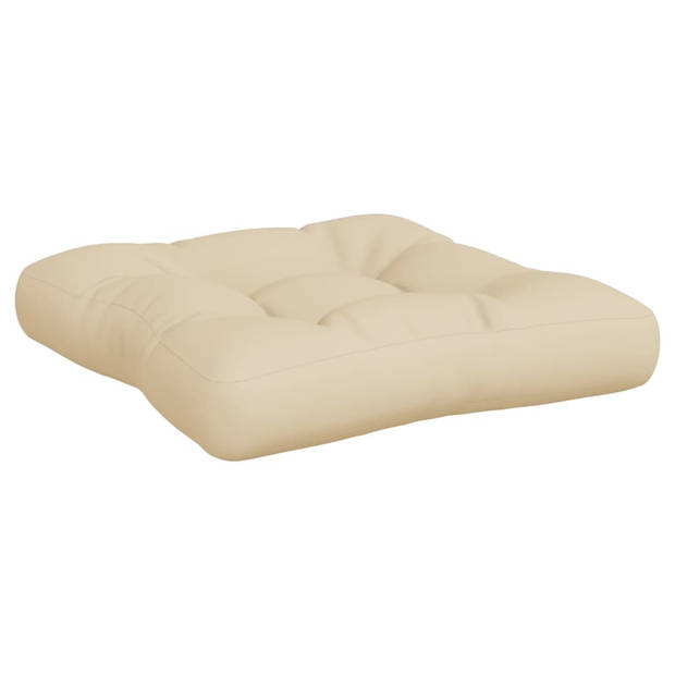 vidaXL Palletkussens 2 st stof beige