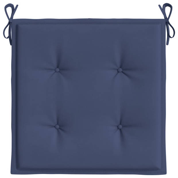 vidaXL Palletkussens 2 st 40x40x3 cm oxford stof marineblauw