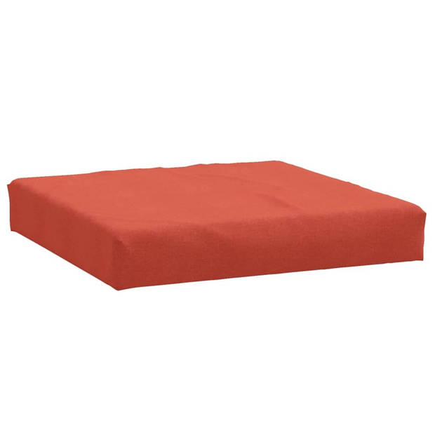 vidaXL Palletkussen 60x60x10 cm stof gemêleerd rood