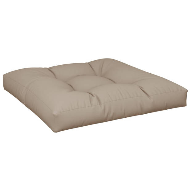 vidaXL Palletkussens 2 st stof taupe