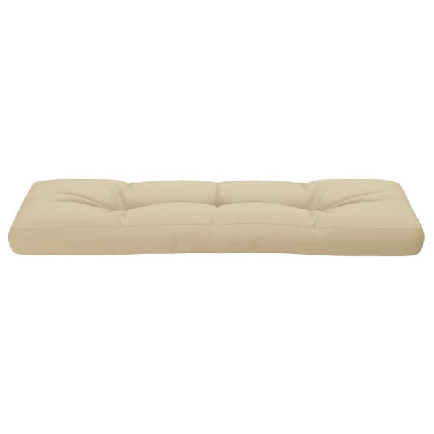 vidaXL Palletkussen 120x40x12 cm stof beige