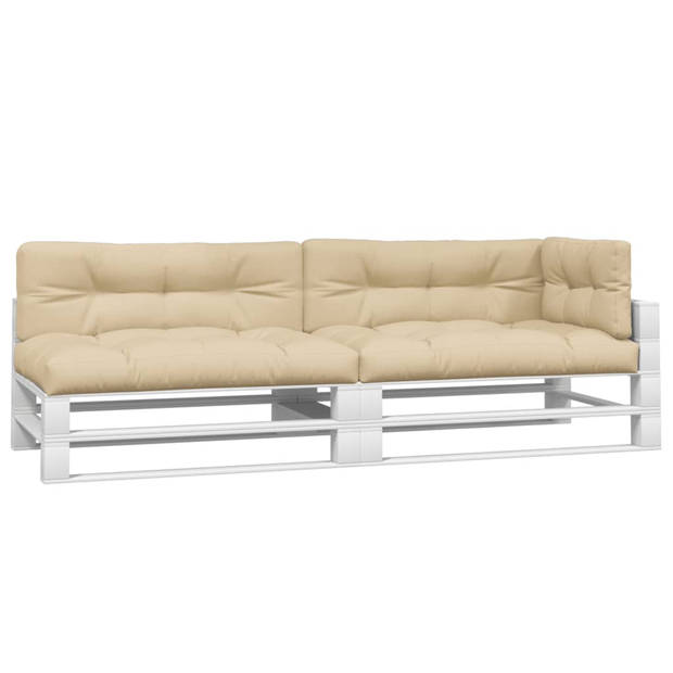 vidaXL Palletkussens 5 st stof beige