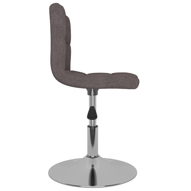 vidaXL Eetkamerstoelen draaibaar 2 st stof taupe