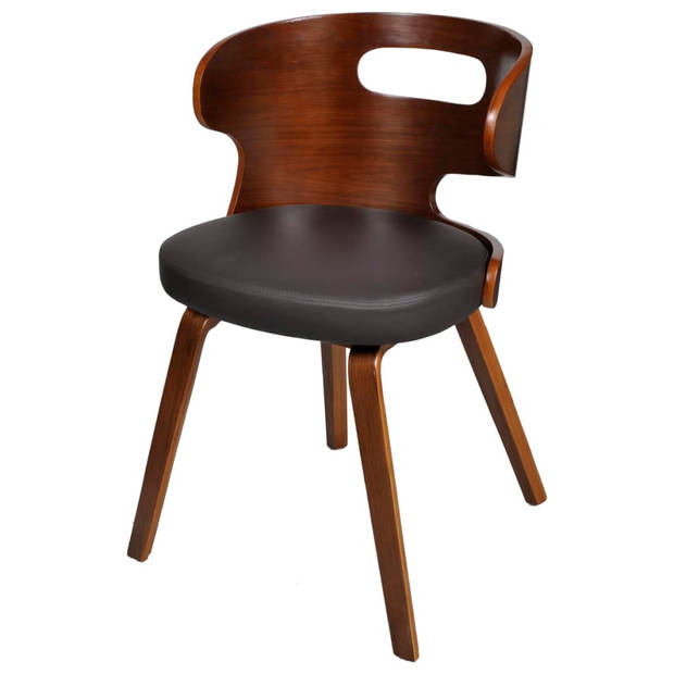 vidaXL Eetkamerstoelen 6 st kunstleer bruin