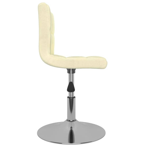 vidaXL Eetkamerstoelen 6 st stof crèmekleurig