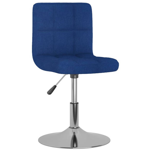 vidaXL Eetkamerstoelen draaibaar 6 st stof blauw