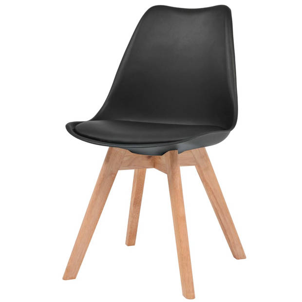 vidaXL Eetkamerstoelen 2 st kunststof zwart