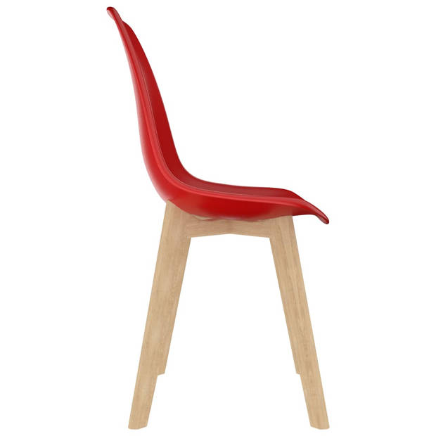 vidaXL Eetkamerstoelen 6 st kunststof rood