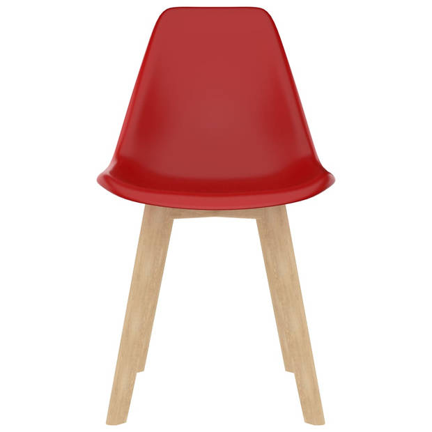 vidaXL Eetkamerstoelen 6 st kunststof rood