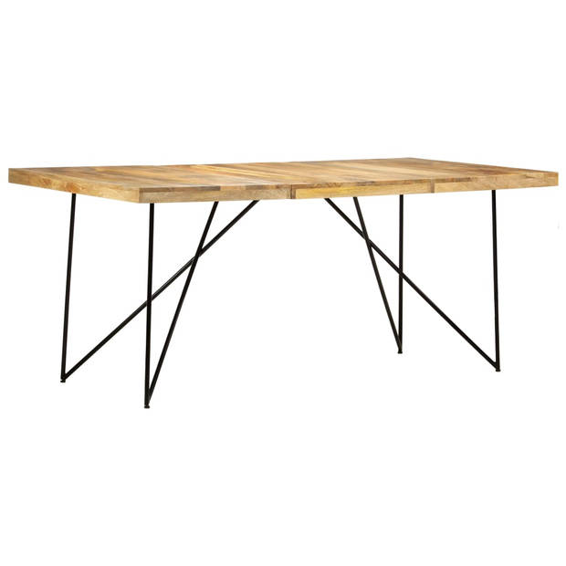 vidaXL Eettafel 180x90x76 cm massief mangohout