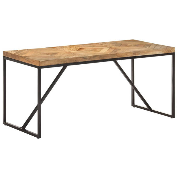 vidaXL Eettafel 160x70x76 cm massief acaciahout en mangohout