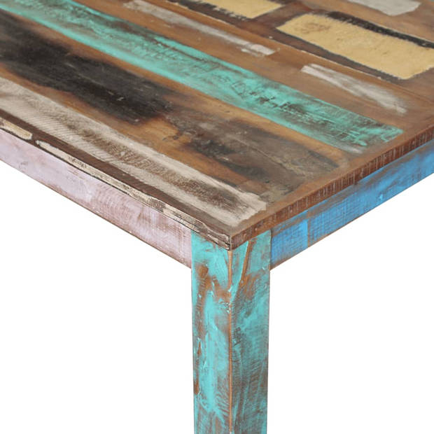 vidaXL Eettafel 80x82x76 cm massief gerecycled hout