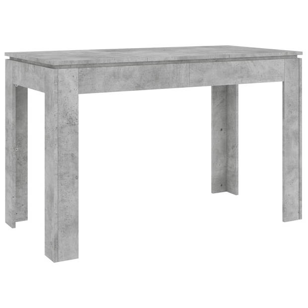 vidaXL Eettafel 120x60x76 cm bewerkt hout betongrijs