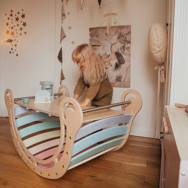 Houten XXL Waldorf Rocker - Pastel