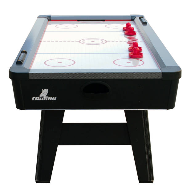 Cougar Hattrick Hero Airhockeytafel 6ft in zwart & rood Airhockey incl. accessoires