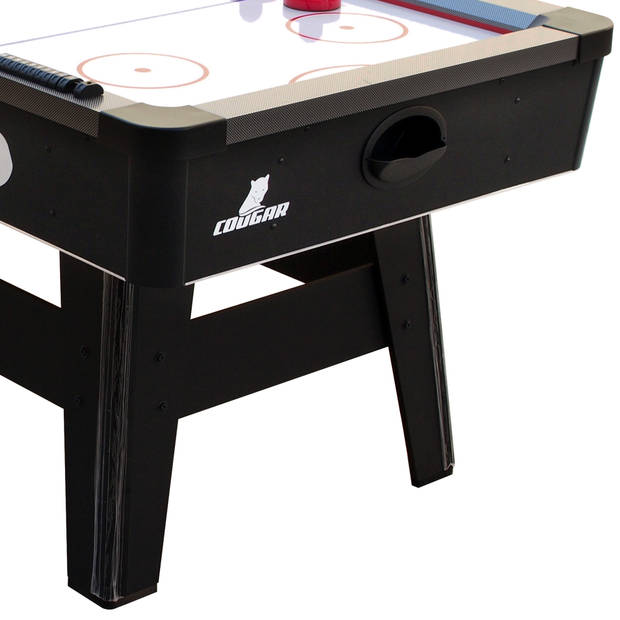 Cougar Hattrick Hero Airhockeytafel 6ft in zwart & rood Airhockey incl. accessoires