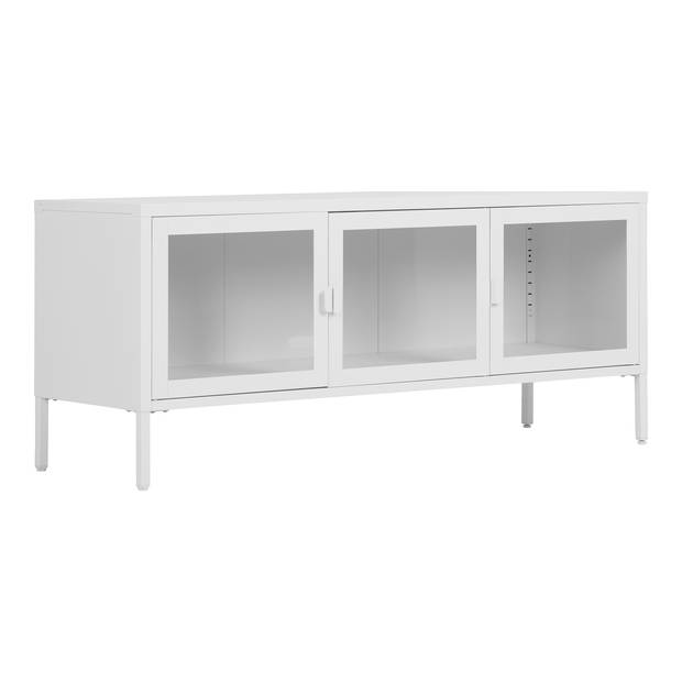 House Nordic - Tv-Meubel Wit Metaal - 130x40x55cm - Brisbane