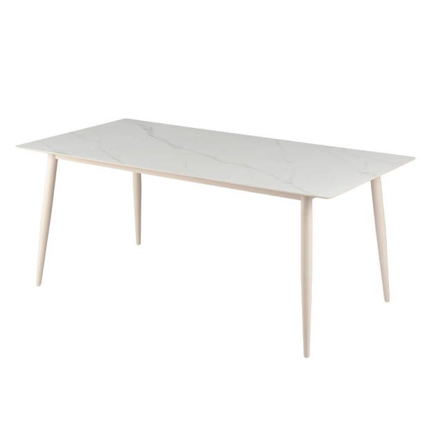 Giga Meubel - Eettafel Senne Keramisch Wit 180cm