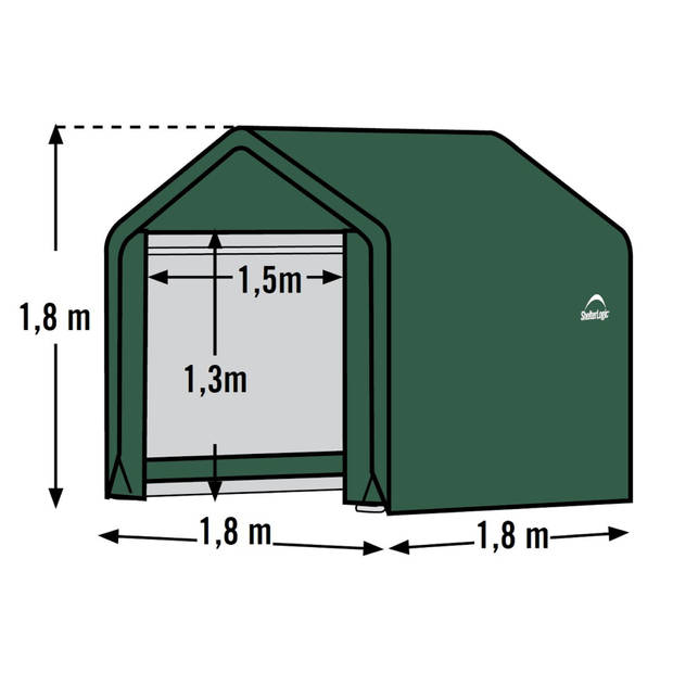 ShelterLogic Gereedschapsschuur SL70417 180x180x180