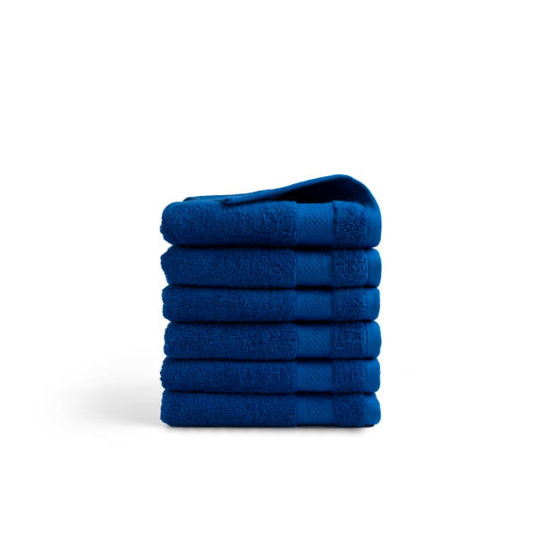 DoubleDry Handdoek Hotel Collectie - 6 stuks - 50x100 - klassiek blauw