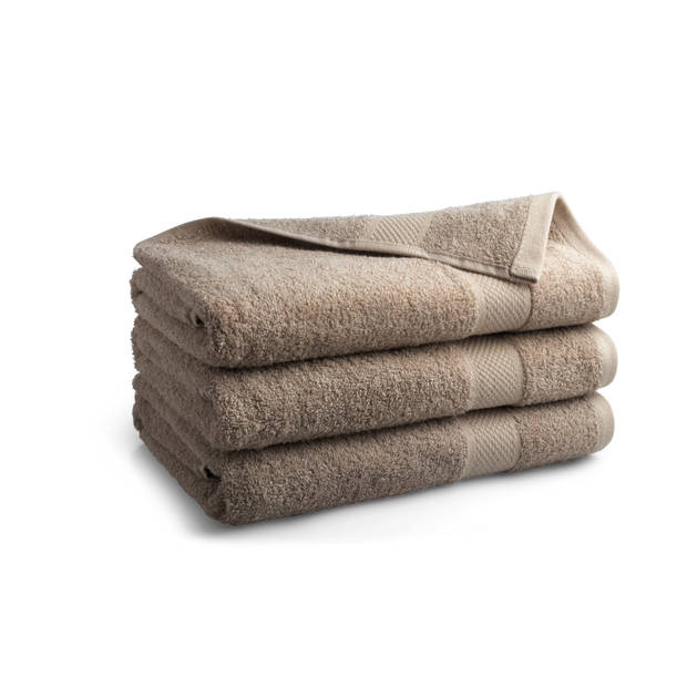 DoubleDry Handdoek Hotel Collectie - 3 stuks - 70x140 - taupe