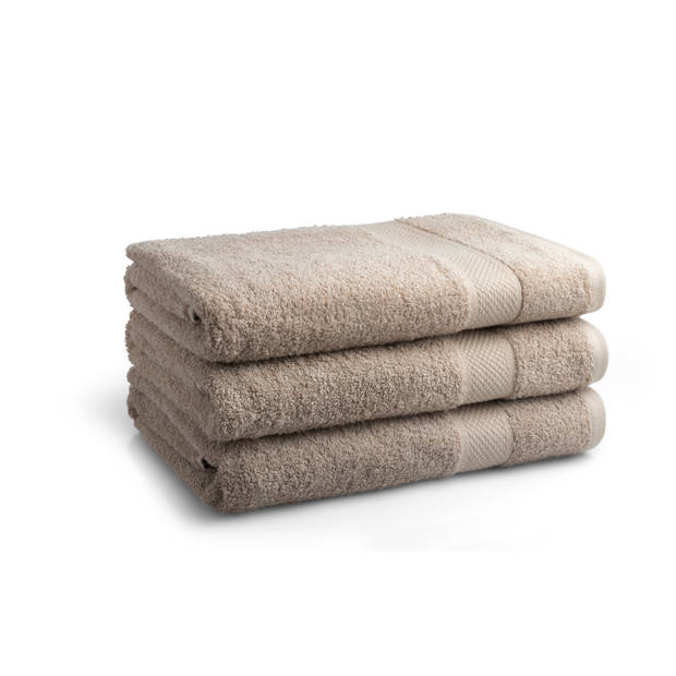 DoubleDry Handdoek Hotel Collectie - 3 stuks - 70x140 - taupe